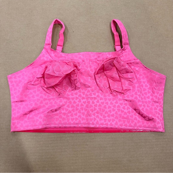 New Ruby Ribbon Original Demiette Bra Hot Pink Hearts - Picture 1 of 4